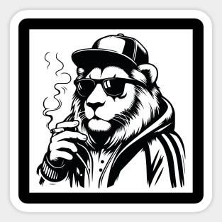 King of the Jungle - Streetwear Lion with smoke Sticker